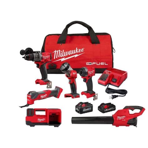 Milwaukee Tool M18 Fuel 18 Volt Lithium Ion Brushless Cordless Combo Kit 4 Tool With Blower