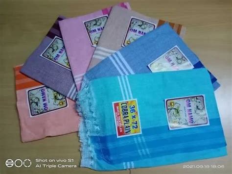 Multicolor Stripped Fancy Cotton Gamcha 250 350 GSM Size 36x72 At Rs