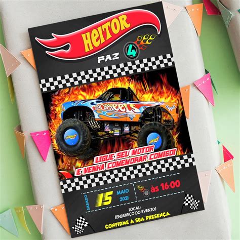 Convite Digital Hot Wheels Elo Produtos Especiais