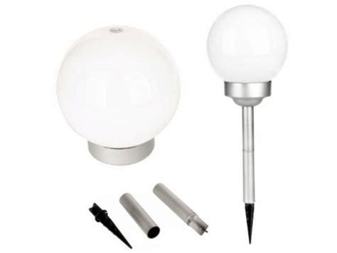 SOLÁRNÍ ZAHRADNÍ SVĚTLO RGB KOULE + BÍLÁ 15cm LED + dárek | Aukro