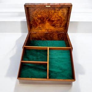 Wooden Jewelry Box With Velvet Interior 12x8 Custom Jewelry Box