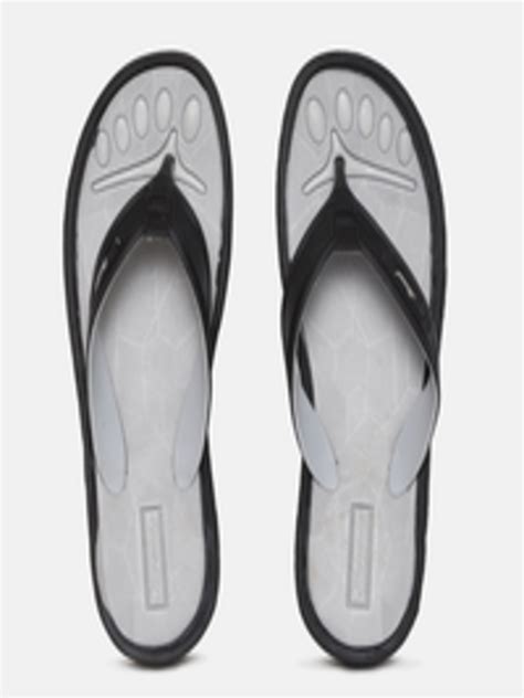 Buy Paragon Men Grey And Black Thong Flip Flops Flip Flops For Men