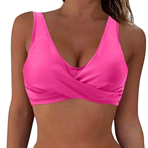 Women Full Coverage Bikini Top No Bottom Push Up Swimsuits Top Sport