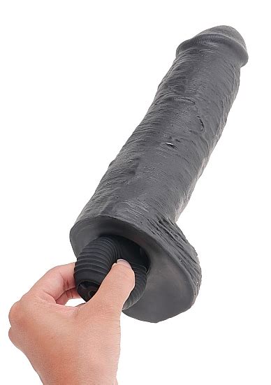 Pipedream King Cock Dildo Z Wytryskiem Sztuczna Sperma Czarne Pvc