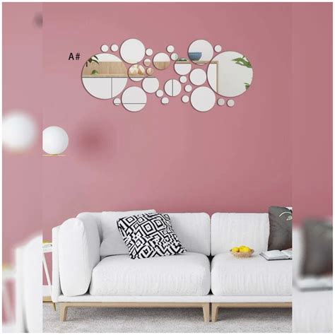 Зеркальные наклейки для интерьера на стены - 6 фото