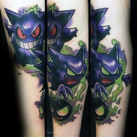 60 Gengar Tattoo Designs For Men - Pokemon Ink Ideas