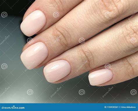 Nude Cute Nails Stock Image Image Of Chinese Perfect 135930361