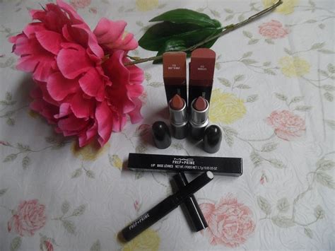 Mac Cosmetics 3 Piece Nude Lipstick Set 113 Half N Half 213 Modesty Lip Base