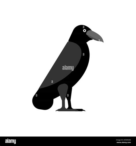 Black Raven isolated. Black crow symbol of death Stock Vector Image