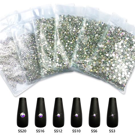 Super Glitter Ss3 Ss30 Crystal Ab Flat Back Non Hotfix Rhinestones For