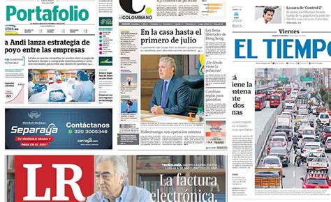 Estas Son Las Portadas De Los Principales Periódicos En El País