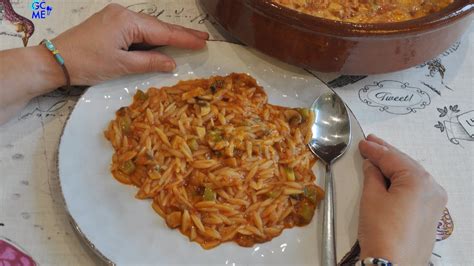 Oven Baked Greek Orzo Aka Kritharaki In Clay Pot