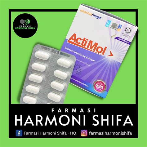 Actimol Paracetamol 650mg Strip 10s Shopee Malaysia