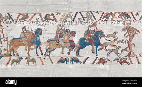 Duke William Bayeux Tapestry Photo Panel Multiple Images Stock