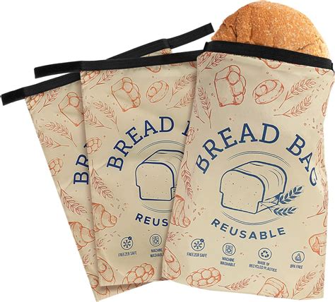 Amazon.com: DaHaus Reusable Bread Bags for Homemade Bread 15x12", 2 ...