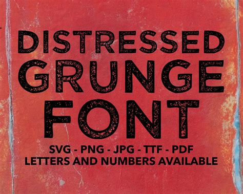 Distressed Grunge Font Svg Distressed Font For Cricut Distressed Font