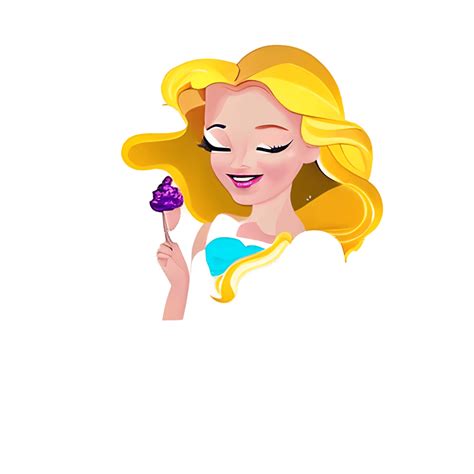 Blonde Princess Eating Clouds Creative Fabrica