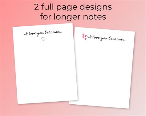 Reasons Why I Love You Cards Printable Love Notes - Etsy