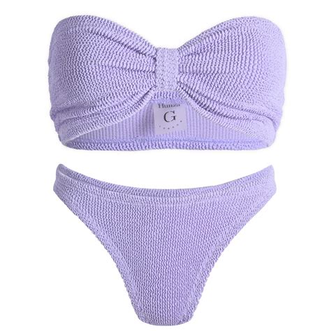 Hunza G Jean Bandeau Bikini Lilac END US