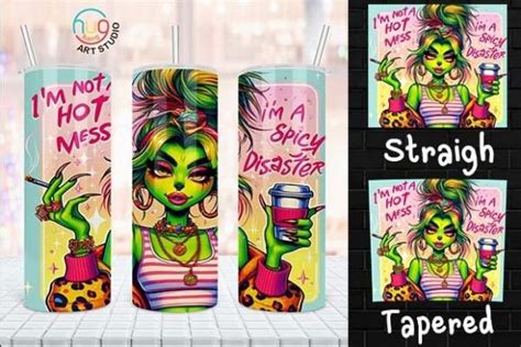 Funny Hot Mess Spicy Png Tumbler Wrap Graphic By Hughang Art Studio Creative Fabrica