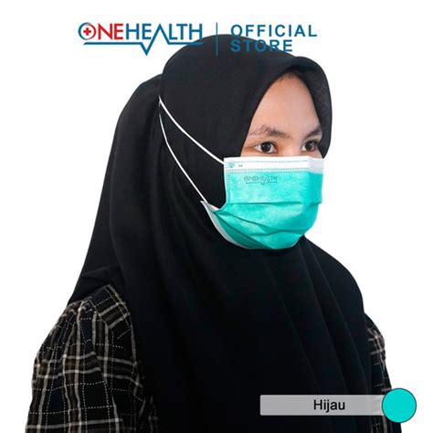 Jual Masker Medis Onehealth Hijab Jilbab 3 Ply Surgical Face Mask