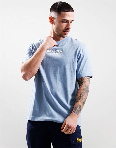 Barbour International Formula T Shirt Powder Blue Terraces Menswear