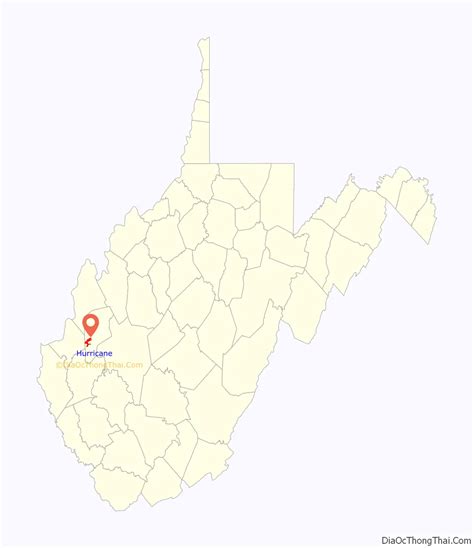 Map of Hurricane city, West Virginia