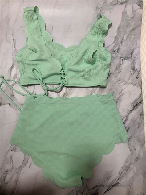 Swimsuit Swimwear Piece Bikini In Mint Green Medium Women S Fashion Swimwear Bikinis