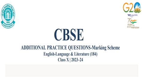 Cbse Class English Language And Literature Additional Practice