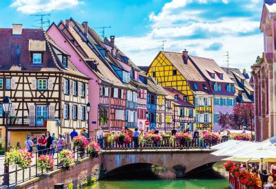 Colorful Canal Of Colmar France Jigsaw Puzzle In Bridges Puzzles On