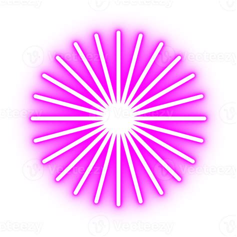 Glowing Neon Sun Design Element 23817146 Png