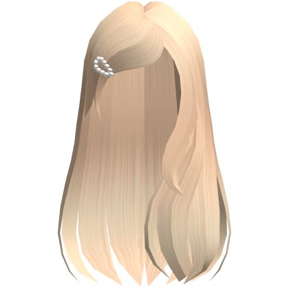 Blonde Swooped Cute Long Hair W Clip Roblox
