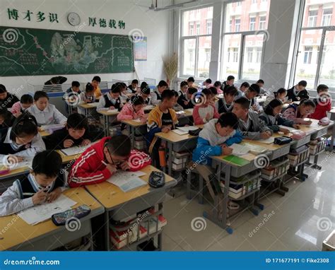 Chinese Middle School Students In Class Editorial Photo Image Of Asia