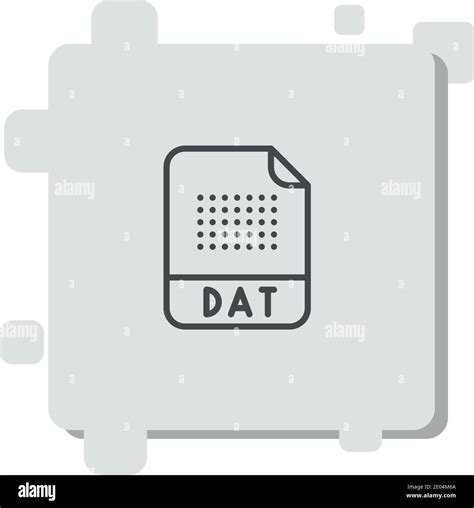 Dat Dateiformat Symbol Stock Vektorgrafiken Kaufen Alamy