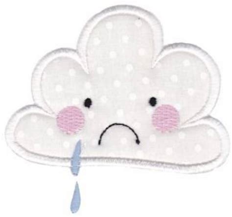 Tween Goth Cloud Applique Machine Embroidery Design | Embroidery ...