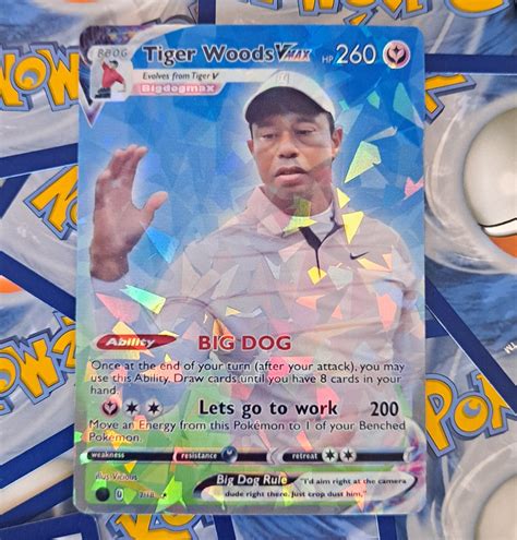 Tiger Woods Big Dog Meme Pokemon Card | eBay