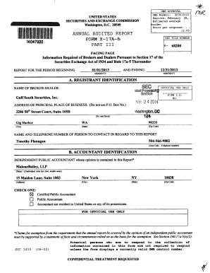 Fillable Online Sec 1p Wa Annual Audited Report Form X 17a Part Iii