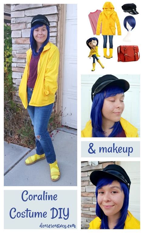 Easy No Sew Diy Coraline Halloween Costume Coraline Halloween Costume