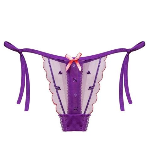 String Tanga Pyjama en dentelle Satin Lingerie Femme Sous vêtements Vêtements de nuit Chemise de