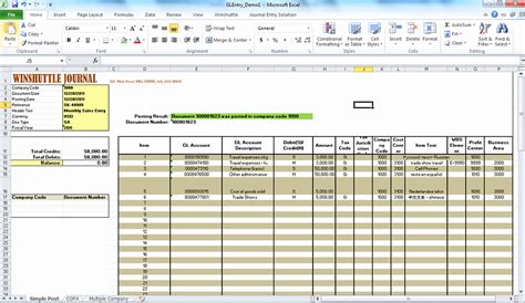 Accounting Journal Entries Template – Shooters Journal