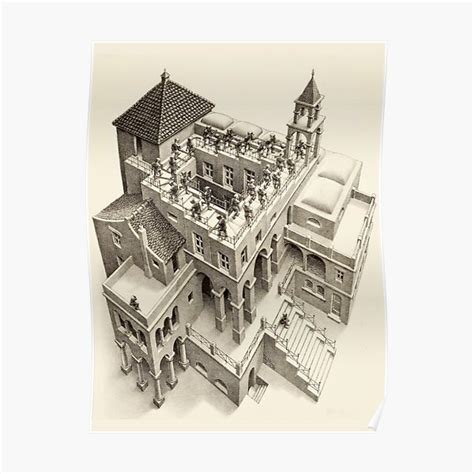 M.C. Escher - Ascending And Descending, 1960 Premium Matte Vertical ...