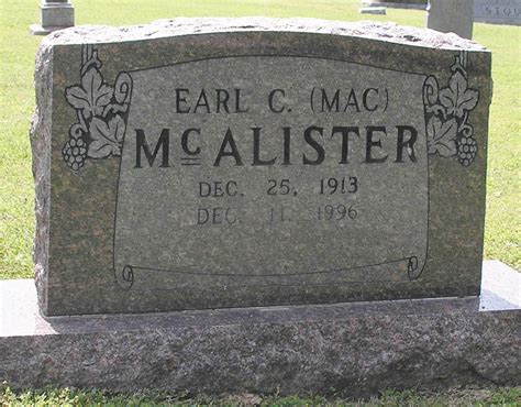 Earl Clifton Mac McAlister 1913 1996 Find A Grave Memorial