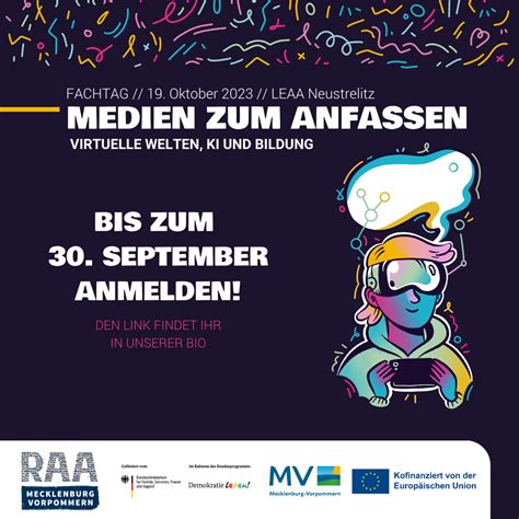 jetzt noch anmelden fachtag medien zum anfassen virtuelle welten