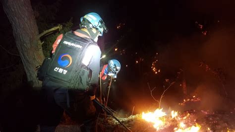 순천 서면 야산서 산불2시간 20여분 만에 진화 노컷뉴스