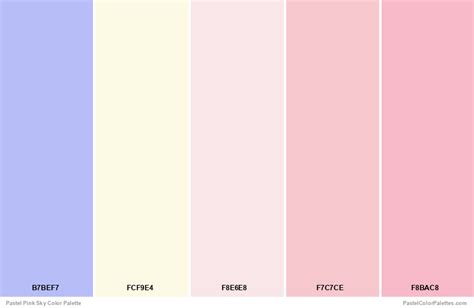 Pastel Pink Sky Pastel Color Palettes