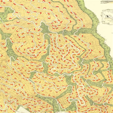 Vintage Map of Pacific Palisades, California 1926 by Ted's Vintage Art