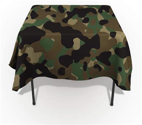 Beauty Decor Camo Tablecloths Washable Fabric Rectangle