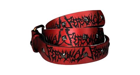 Personal Handmade Leather Belt - Red/Black/Silver | BOARDWORLD Store