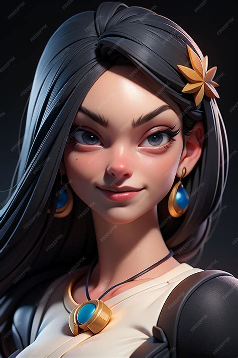 Premium Ai Image 3d Rendering Cartoon Character Pretty Girl Game