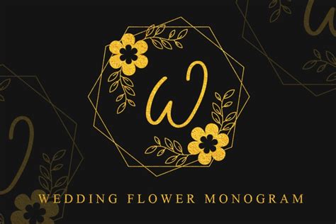 Wedding Flower Monogram Font Free Download - FreeFontDL